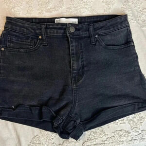 RSQ Jeans Womens High Rise Black Stretch Jean Shorts